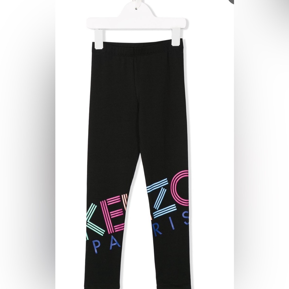 Black multicolored girls kenzo leggings size 12